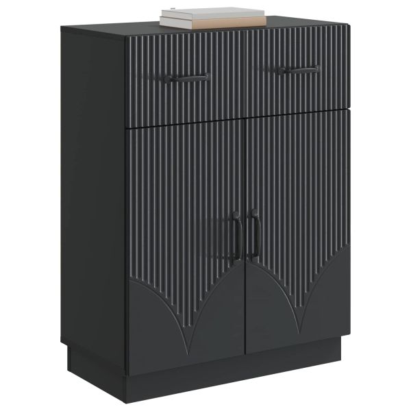 Служебен шкаф Черно 66 x 34,5 x 87 см Инженерна дървесина