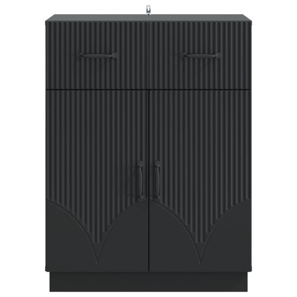 Служебен шкаф Черно 66 x 34,5 x 87 см Инженерна дървесина