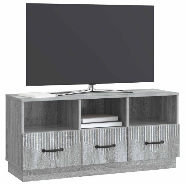 ТВ шкаф Сива сонома 102 x 34,5 x 47 см Инженерна дървесина