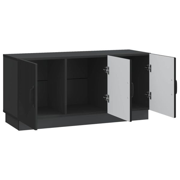 ТВ шкаф Черно 99 x 34,5 x 47 см Инженерна дървесина