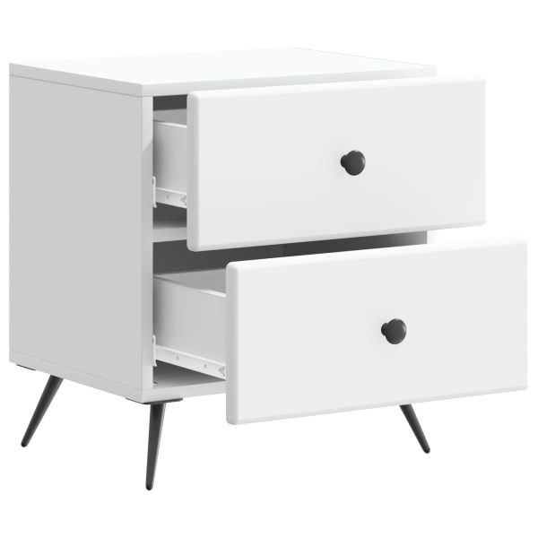 Нощен шкаф 2 pcs Бяло 43 x 34,5 x 47,5 см Инженерна дървесина