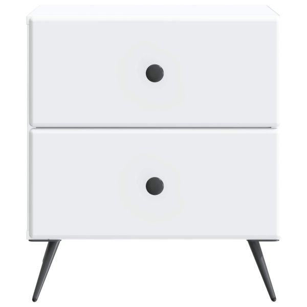 Нощен шкаф 2 pcs Бяло 43 x 34,5 x 47,5 см Инженерна дървесина