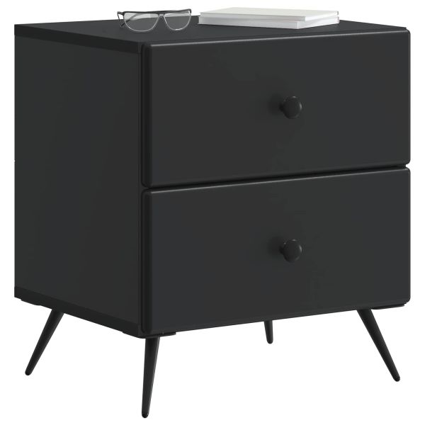 Нощен шкаф 2 pcs Черно 43 x 34,5 x 47,5 см Инженерна дървесина