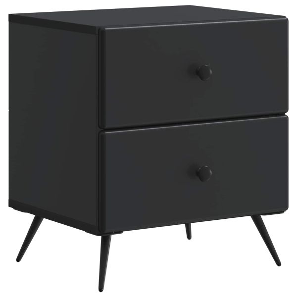Нощен шкаф 2 pcs Черно 43 x 34,5 x 47,5 см Инженерна дървесина