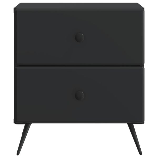 Нощен шкаф 2 pcs Черно 43 x 34,5 x 47,5 см Инженерна дървесина