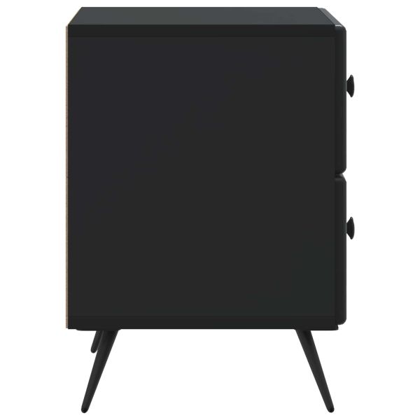 Нощен шкаф 2 pcs Черно 43 x 34,5 x 47,5 см Инженерна дървесина