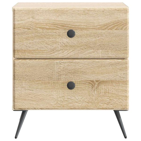 Нощен шкаф с чекмедже 2 pcs Дъб сонома 43 x 34,5 x 47,5 см