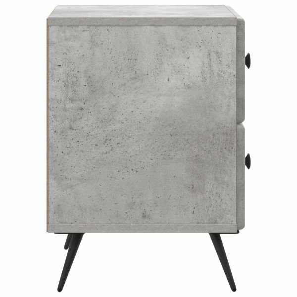 Нощен шкаф Бетонно сиво 43 x 34,5 x 47,5 см Инженерна дървесина
