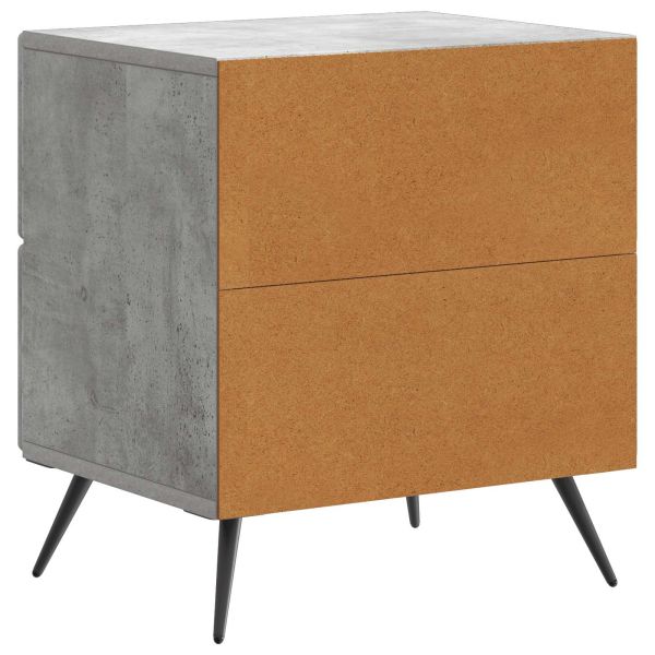 Нощен шкаф Бетонно сиво 43 x 34,5 x 47,5 см Инженерна дървесина