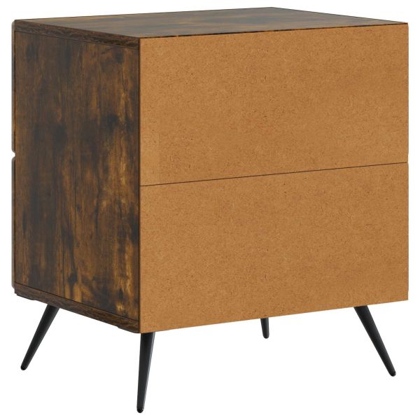 Нощен шкаф с чекмедже 2 pcs Опушен дъб 43 x 34,5 x 47,5 см