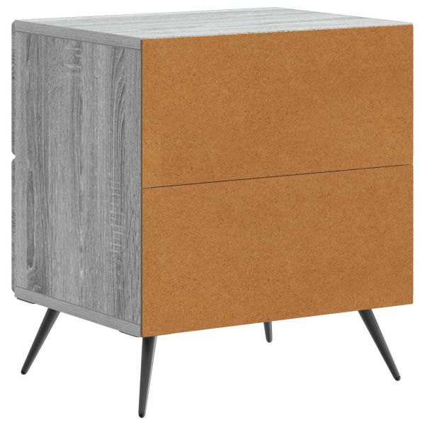 Нощен шкаф с чекмедже 2 pcs Сива сонома 43 x 34,5 x 47,5 см