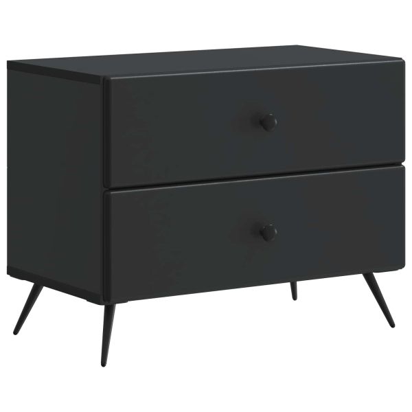 Нощен шкаф Черно 62 x 34,5 x 47,5 см Инженерна дървесина
