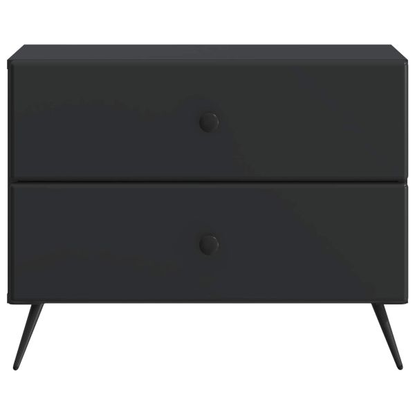 Нощен шкаф Черно 62 x 34,5 x 47,5 см Инженерна дървесина