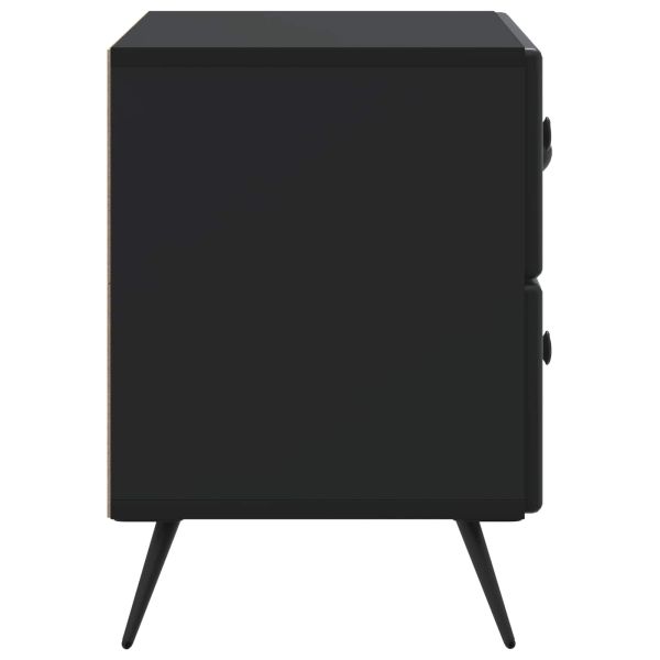 Нощен шкаф Черно 62 x 34,5 x 47,5 см Инженерна дървесина