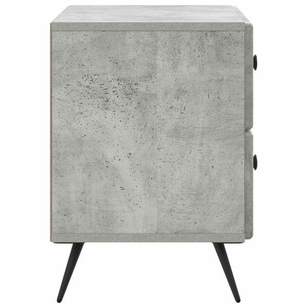Нощен шкаф Бетонно сиво 62 x 34,5 x 47,5 см Инженерна дървесина