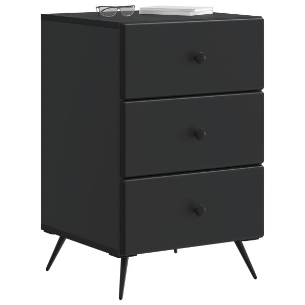 Нощен шкаф Черно 43 x 41 x 66,5 см Инженерна дървесина
