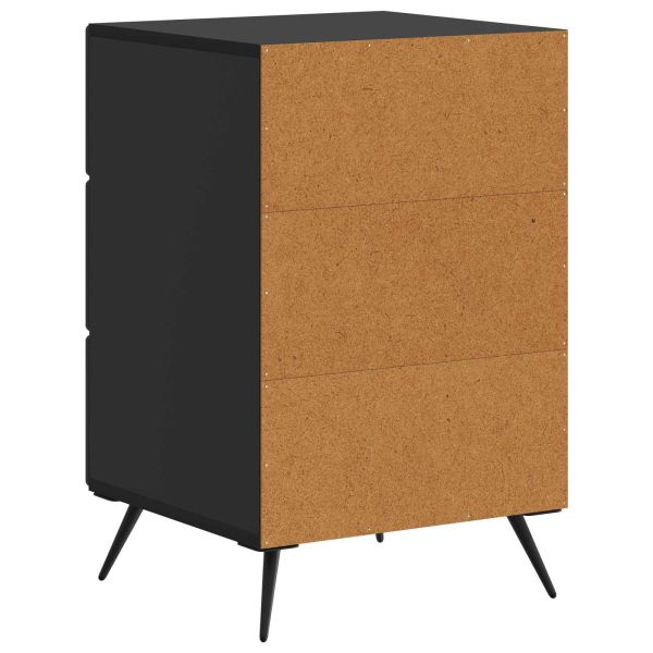 Нощен шкаф Черно 43 x 41 x 66,5 см Инженерна дървесина