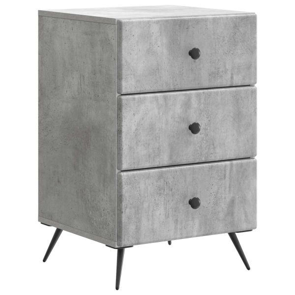 Нощен шкаф Бетонно сиво 43 x 41 x 66,5 см Инженерна дървесина