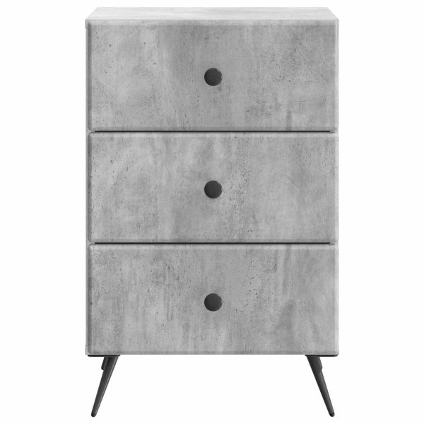 Нощен шкаф Бетонно сиво 43 x 41 x 66,5 см Инженерна дървесина