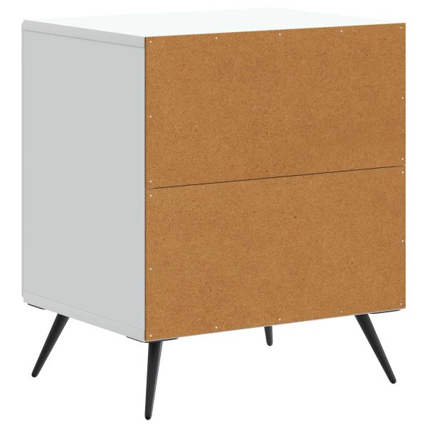 Нощен шкаф 2 pcs Бяло 43 x 34,5 x 50 см Инженерна дървесина