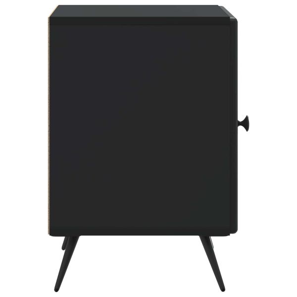 Нощен шкаф 2 pcs Черно 43 x 34,5 x 50 см Инженерна дървесина
