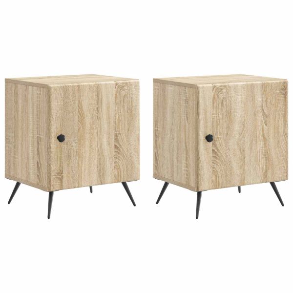 Нощен шкаф 2 pcs Дъб сонома 43 x 34,5 x 50 см