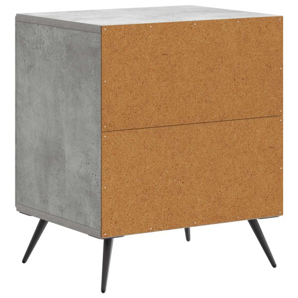 Нощен шкаф 2 pcs Бетонно сиво 43 x 34,5 x 50 см