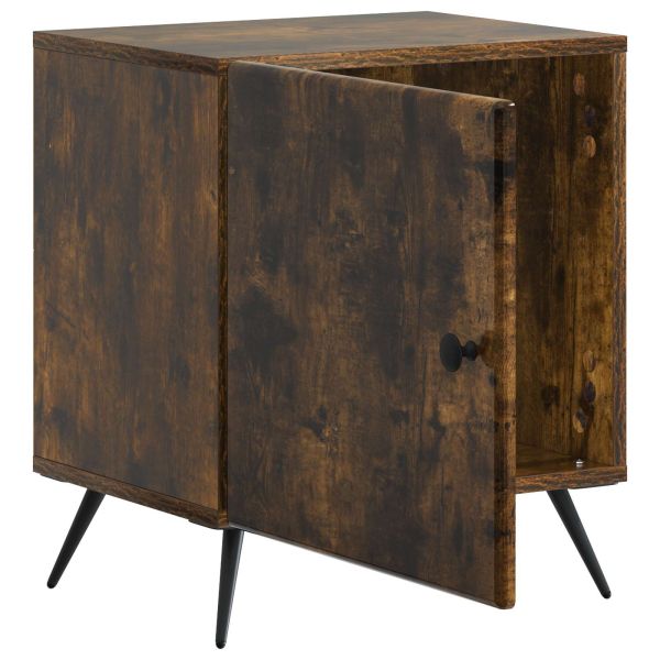 Нощен шкаф Опушен дъб 43 x 34,5 x 50 см Инженерна дървесина