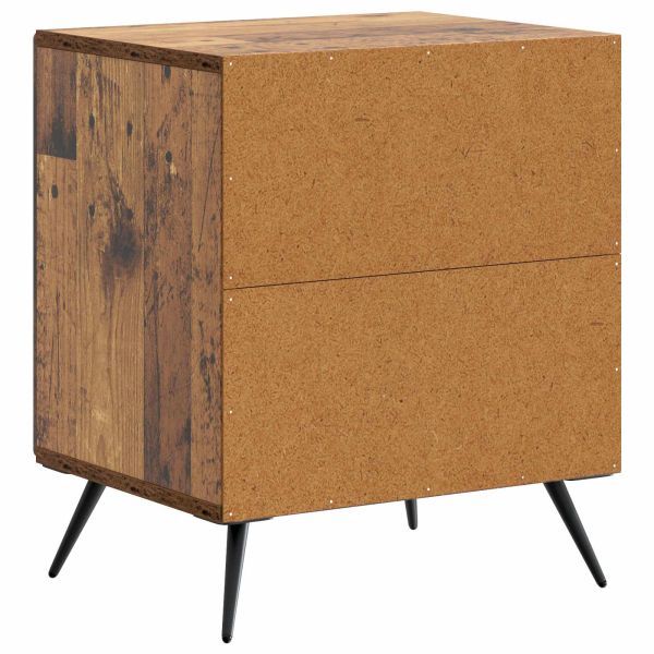 Нощен шкаф 2 pcs Старо дърво 43 x 34,5 x 50 см