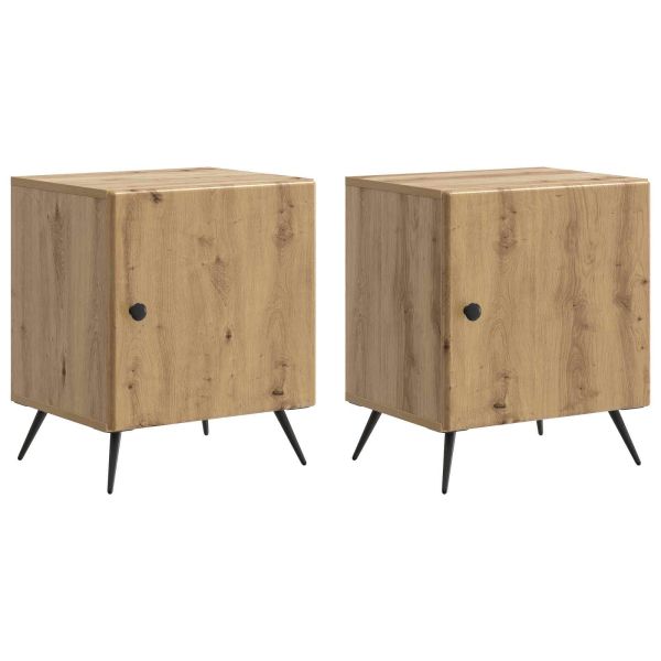 Нощен шкаф 2 pcs Дъб артизан 43 x 34,5 x 50 см