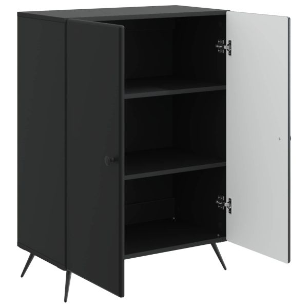 Служебен шкаф Черно 66 x 34,5 x 90 см Инженерна дървесина