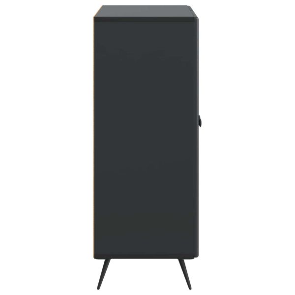 Служебен шкаф Черно 66 x 34,5 x 90 см Инженерна дървесина
