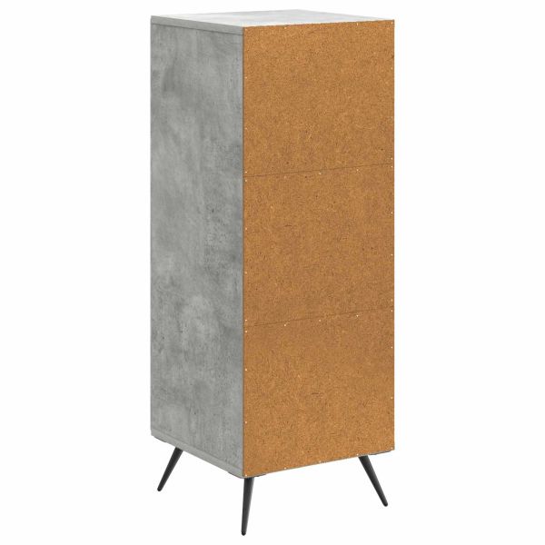 Служебен шкаф Бетонно сиво 33 x 34,5 x 90 см