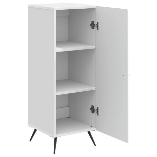 Служебен шкаф Бял гланц 33 x 34,5 x 90 см Инженерна дървесина