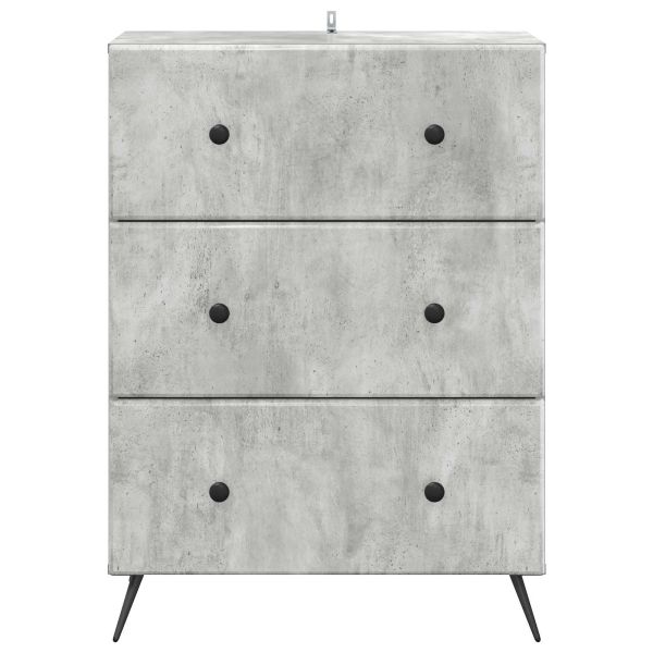 Чекмеджетен шкаф Бетонно сиво 66 x 34,5 x 90 см