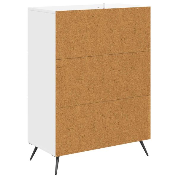 Чекмеджетен шкаф Бял гланц 66 x 34,5 x 90 см