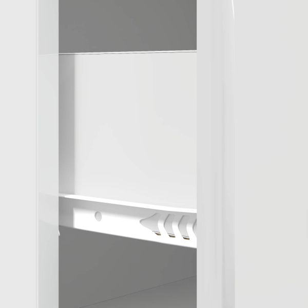 Чекмеджетен шкаф Бял гланц 66 x 34,5 x 90 см