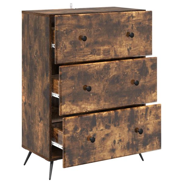 Чекмеджетен шкаф Опушен дъб 66 x 34,5 x 90 см