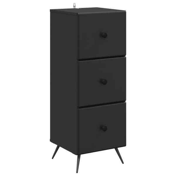 Чекмеджетен шкаф Черно 33 x 34,5 x 90 см Инженерна дървесина