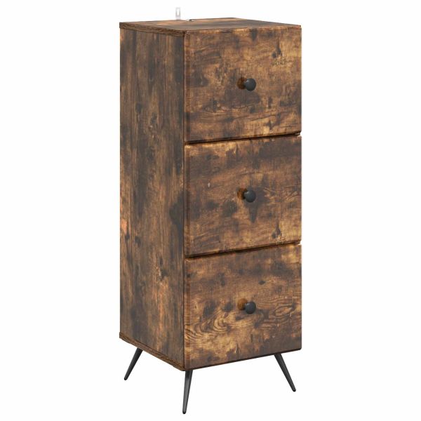 Чекмеджетен шкаф Опушен дъб 33 x 34,5 x 90 см