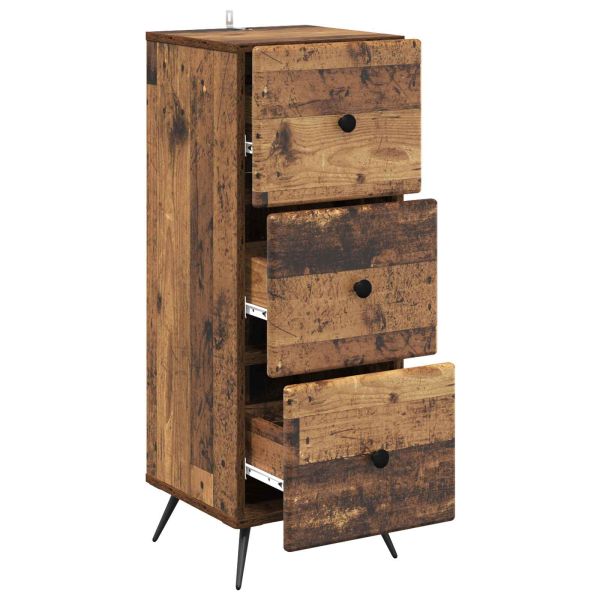 Чекмеджетен шкаф Старо дърво 33 x 34,5 x 90 см