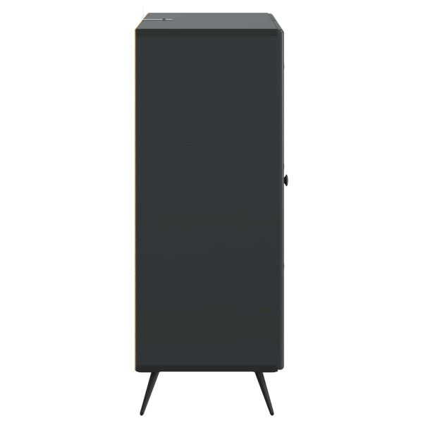 Служебен шкаф Черно 66 x 34,5 x 90 см Инженерна дървесина