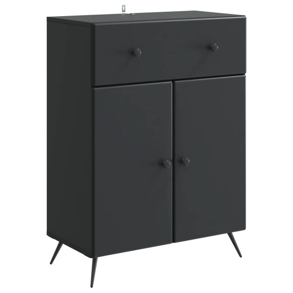 Служебен шкаф Черно 66 x 34,5 x 90 см Инженерна дървесина