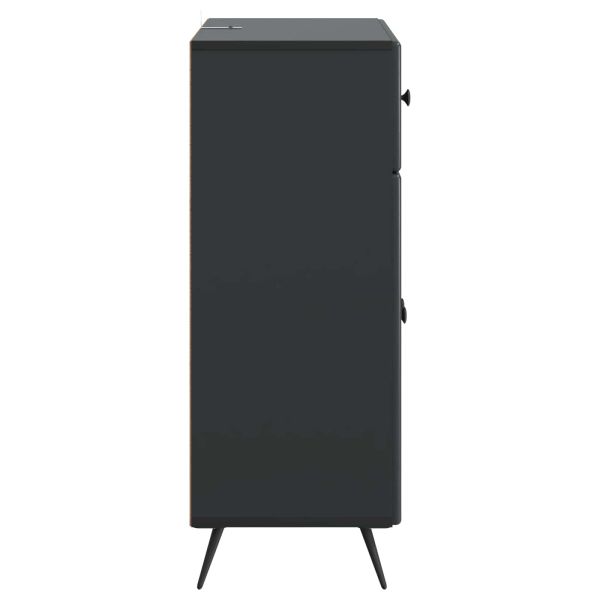 Служебен шкаф Черно 66 x 34,5 x 90 см Инженерна дървесина
