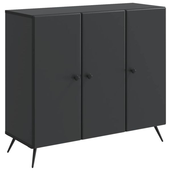Служебен шкаф Черно 89 x 34,5 x 80 см Инженерна дървесина