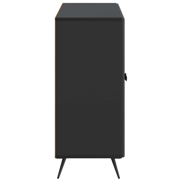 Служебен шкаф Черно 89 x 34,5 x 80 см Инженерна дървесина