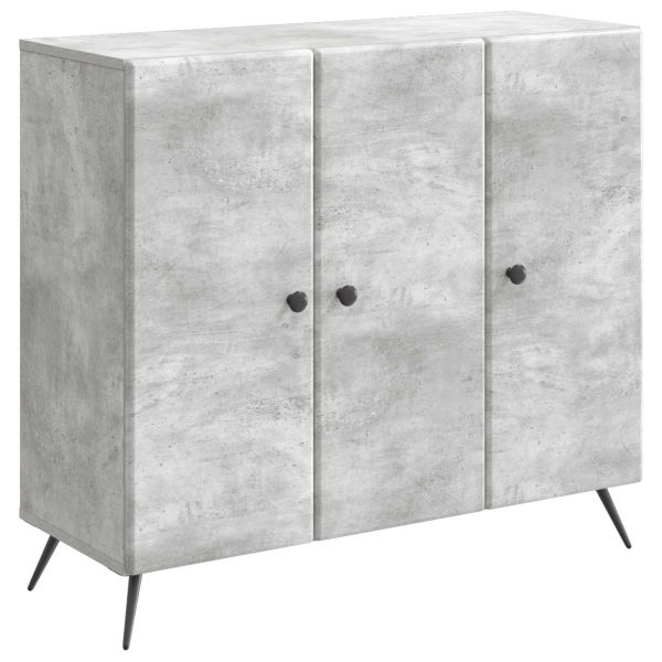 Служебен шкаф Бетонно сиво 89 x 34,5 x 80 см