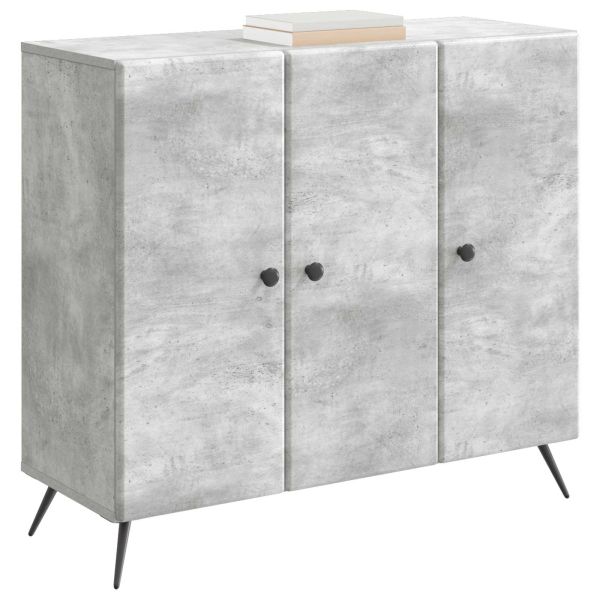 Служебен шкаф Бетонно сиво 89 x 34,5 x 80 см