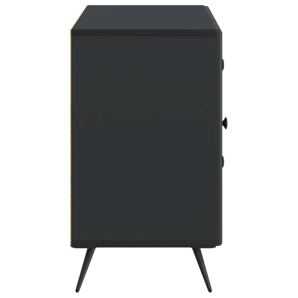 Служебен шкаф Черно 89 x 34,5 x 60 см Инженерна дървесина