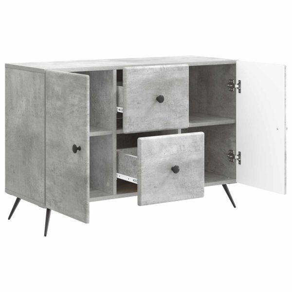 Служебен шкаф с чекмедже Бетонно сиво 89 x 34,5 x 60 см